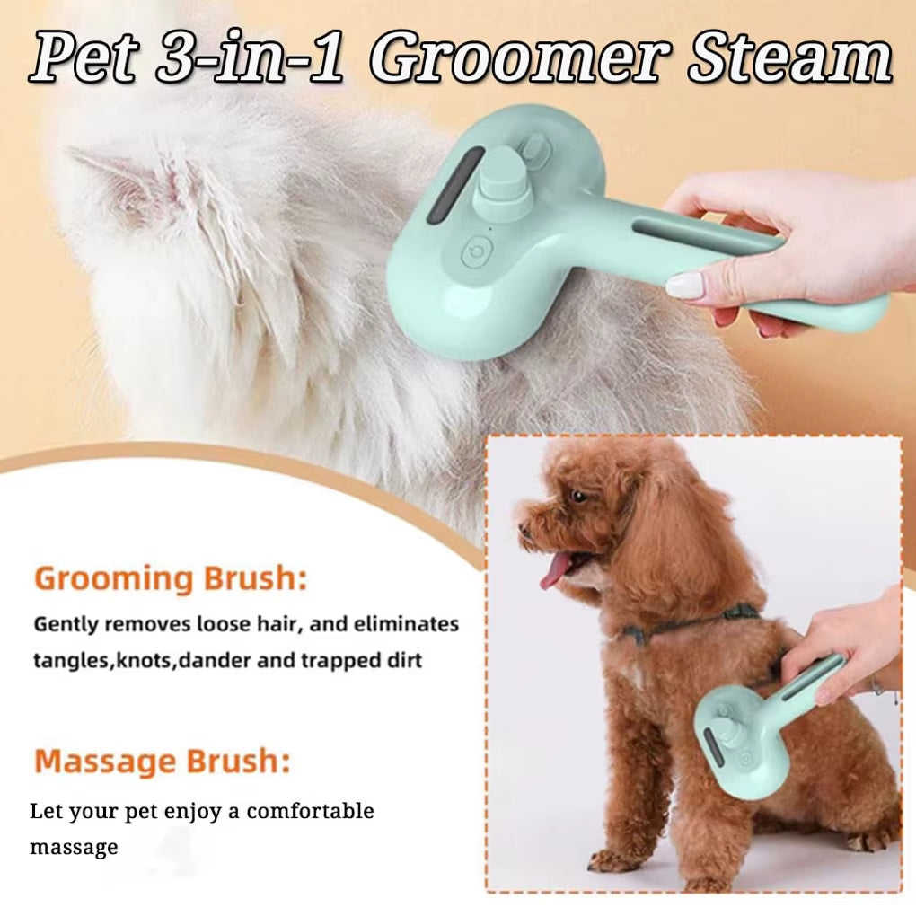 Steam Spray Dog Grooming Brush Unique Steam Brush for Dogs Luxury Grooming Brush Dog Steam Brush C