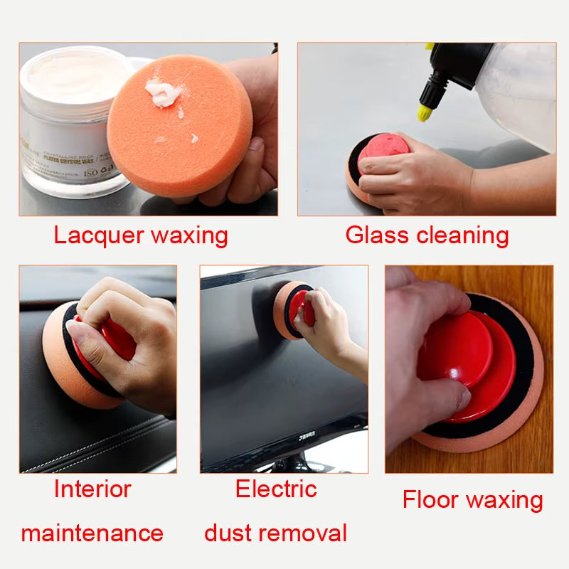 Revitalize Your Ride with Our 4-Inch Car Wax Applicator Pads Set - Soft Foam Applicators for Effortless Polishing and Cleaning!