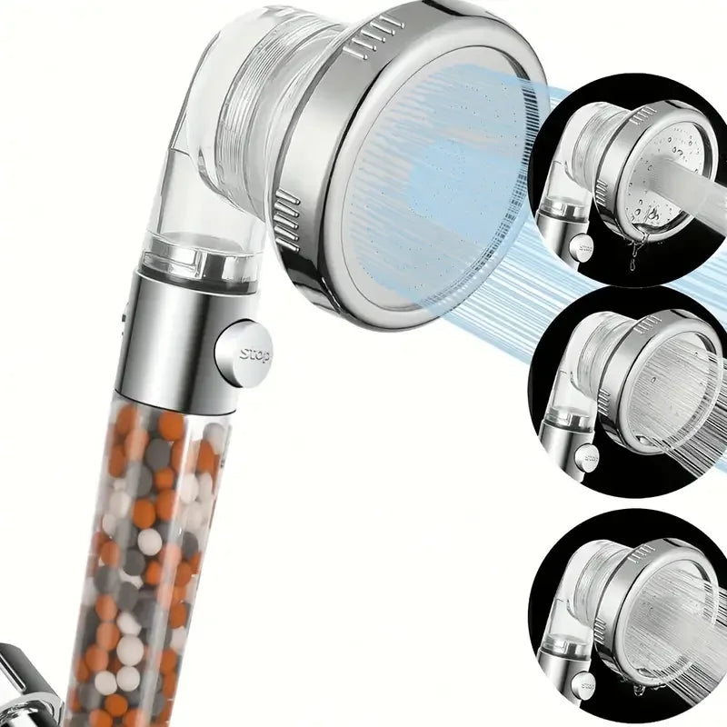 3-in-1 Wellness-Duschkopf – Sanft zur Haut, spart Wasser & reinigt mit Mineral-Ionenfilter