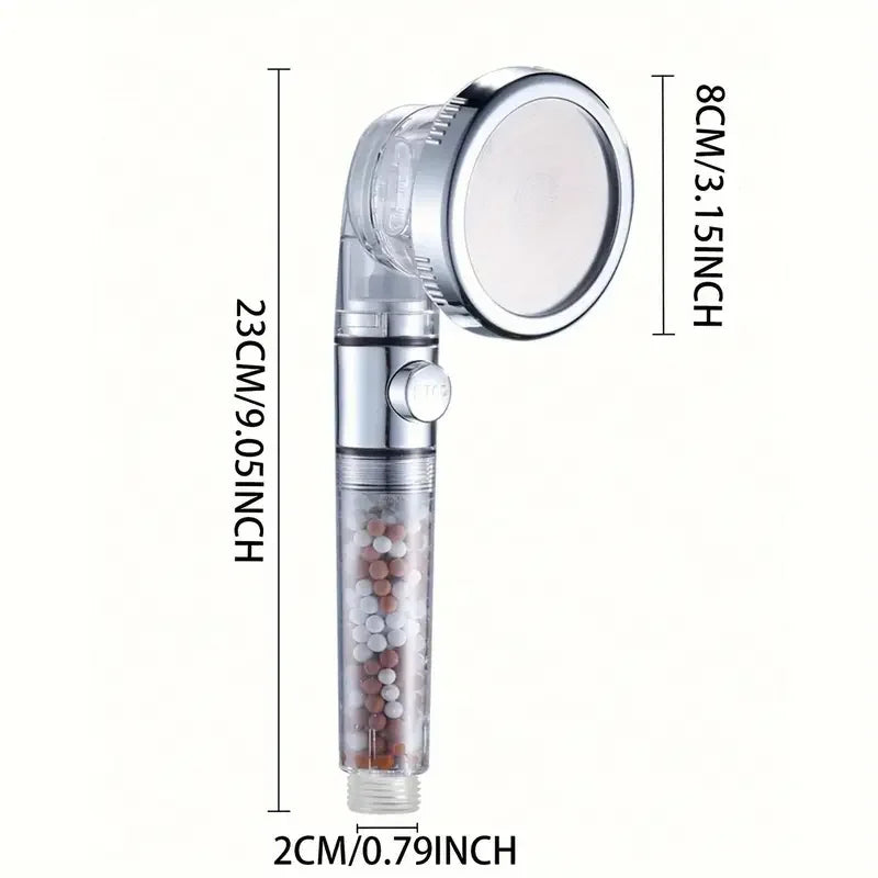 3-in-1 Wellness-Duschkopf – Sanft zur Haut, spart Wasser & reinigt mit Mineral-Ionenfilter