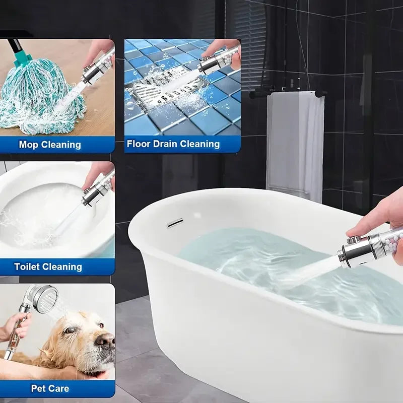 3-in-1 Wellness-Duschkopf – Sanft zur Haut, spart Wasser & reinigt mit Mineral-Ionenfilter