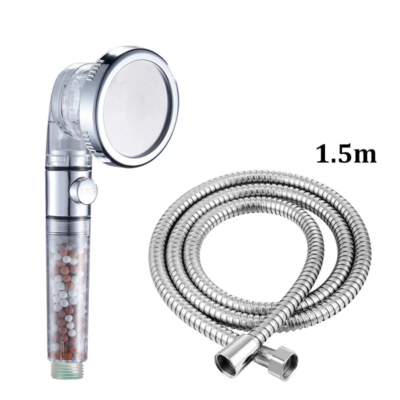 3-in-1 Wellness-Duschkopf – Sanft zur Haut, spart Wasser & reinigt mit Mineral-Ionenfilter