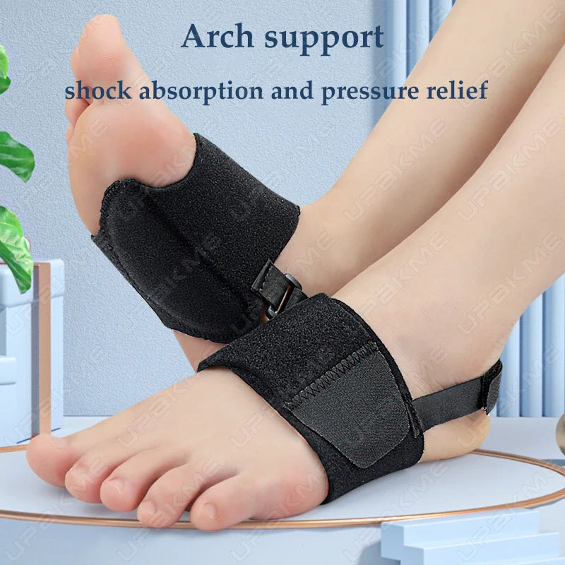 New Arch Support Foot Pad Orthopedic Insoles with Bandage Flat Feet Arch Shock Absorbing Talipes Valgus Correction for Leg Shape