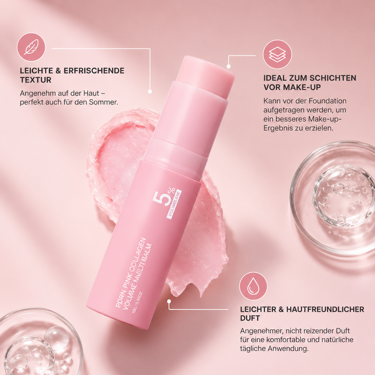 PDRN Pink Collagen Volume Multi Balm™ | Sofortiger Glow & sichtbar mehr Volumen