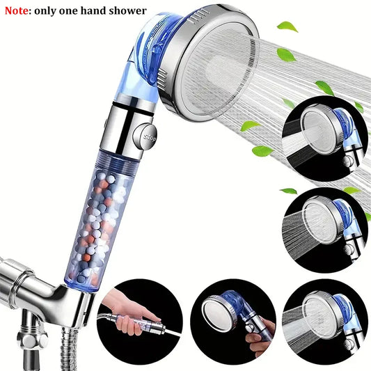 3-in-1 Wellness-Duschkopf – Sanft zur Haut, spart Wasser & reinigt mit Mineral-Ionenfilter