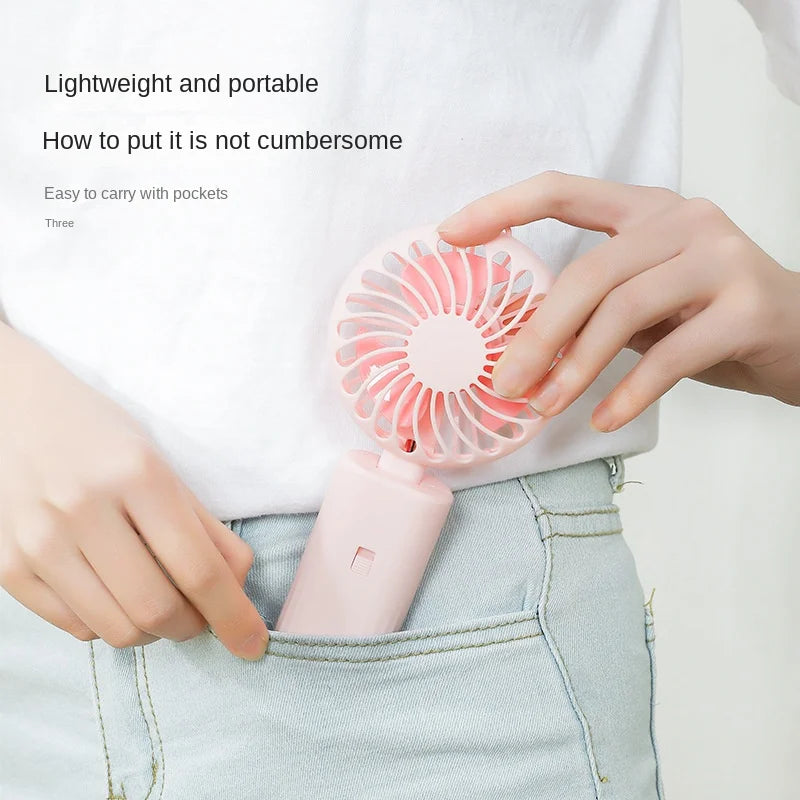 1PC Pink Foldable Handheld Eyelashes Dedicated Dryer for Eyelash Extension Desktop Fan Air Conditioning Blower Glue Grafted